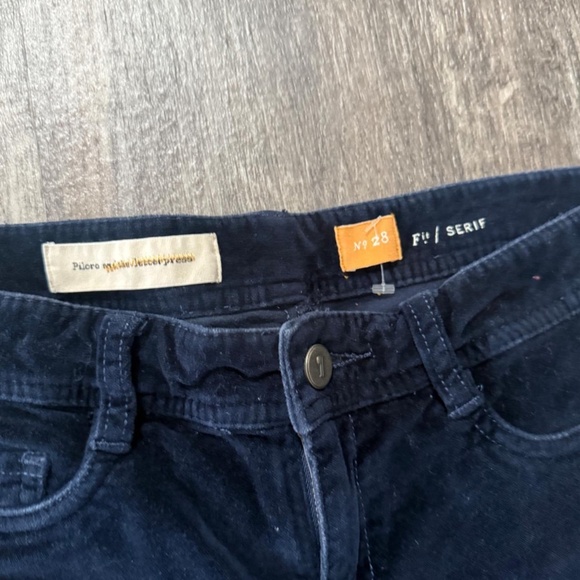 Anthropologie Pilcro and the Letterpress Serif Navy/Marin Corduroy Pant Sz 28 - Picture 5 of 5